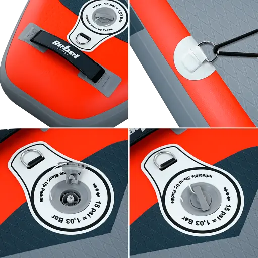 SUP дошка Rebel Active 350 см з аксесуарами сапборд 150 кг 350 x 81 х 15 см Orange - фото 5