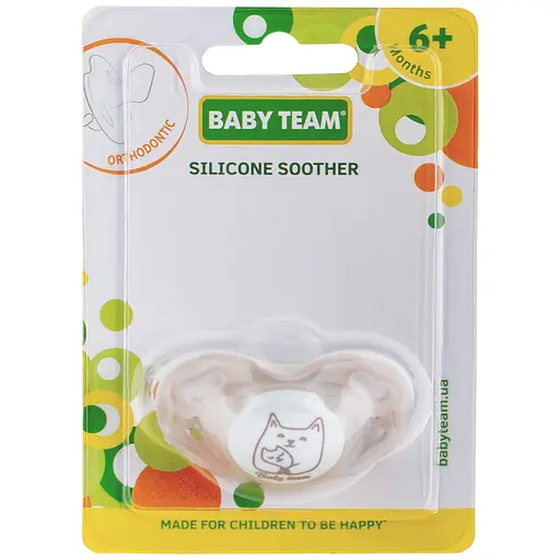 Пустышка силиконовая ортодонтическая Baby Team (3011_бежевий) - фото 3