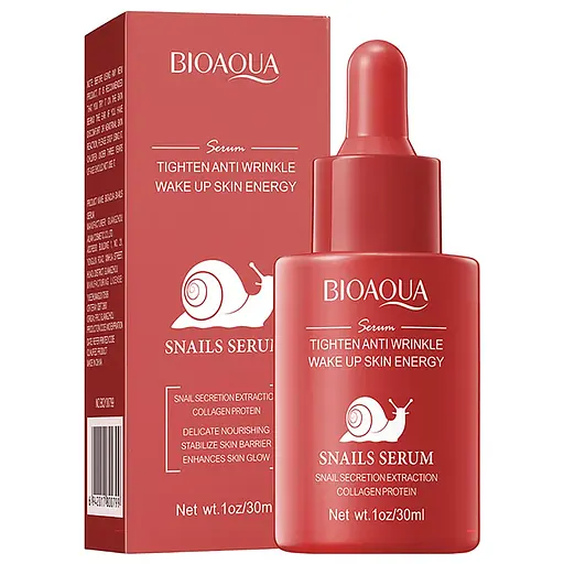Сироватка для обличчя проти зморшок Bioaqua Tighten Anti-Wrinkle Wake Up Skin Energy Snail Serum 30 мл