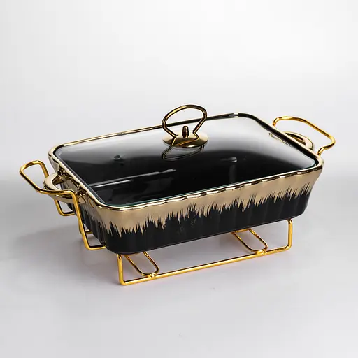 Мармит настольный Yiwu прямоугольный с подогревом 35.5х19х15.5 см на металлической подставке с крышкой мармитница для первых блюд ML531-13 - фото 5