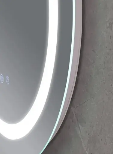 Дзеркало Mixxus PLAIN MC02-60-CASE з LED Touch, Anti-fog, димером, рег. яскравості, годинником (MI6661) - фото 2