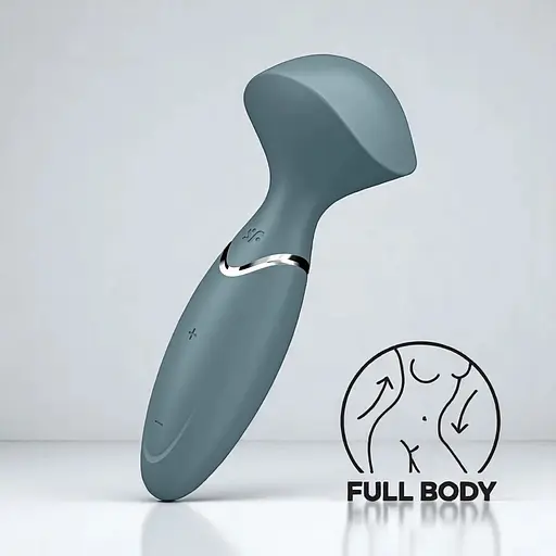 Вібромасажер Satisfyer Mini Wand-er Синій - фото 2
