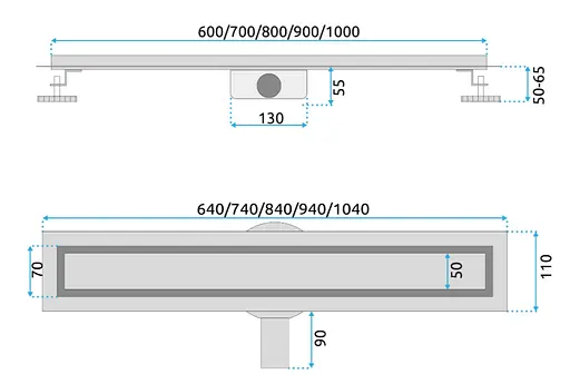 Трап для душу Rea Neox 70 Pro brushed gold 2в1 REA-G2702 - фото 6