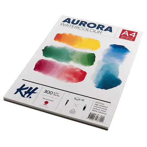 Альбом для акварелі Watercolour А4 300г/м2 12 л HP дрібне зерно Aurora - фото 2