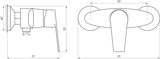 Змішувач для душу Domino Blitz DBC-105N Хром - фото 5
