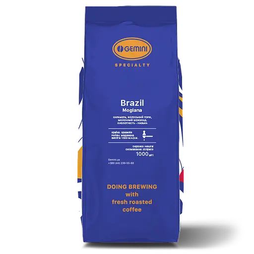 Кофе в зернах Gemini Brazil Mogiana 1 кг - фото 2