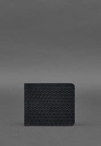 Мужской кожаный портмоне синий 1.0 зажим для денег Карбон - фото 2