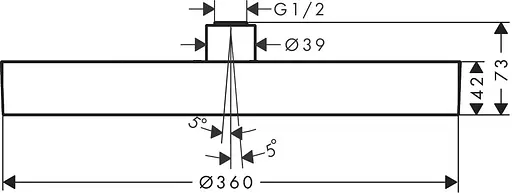 Верхний душ Hansgrohe Rainfinity 360 1jet 26231000, Хром - фото 2