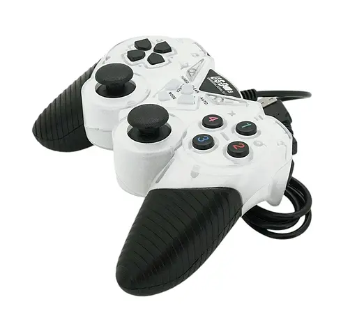 Геймпад USB джойстик ПК Voltronic DualShock USB908 White-Black