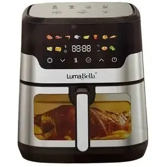 Аерофритюрниця LumaBella LB-60030 з конвекцією та таймером для смаження без олії 12л 2600 Вт Чорний - фото 1