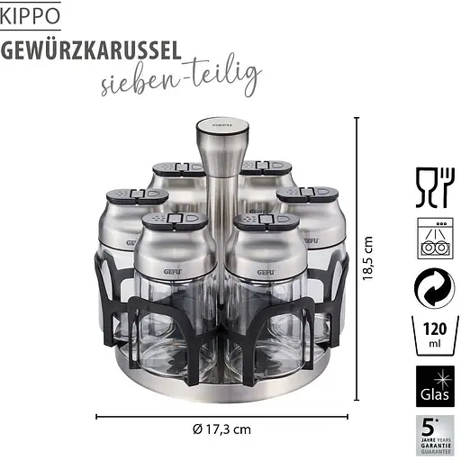 Набір ємностей для спецій Gefu Kippo 6 шт. (33733) - фото 2