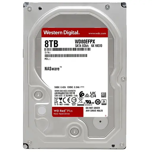 Жорсткий диск Western Digital HDD 3.5 8TB WD Red Plus (WD80EFPX) - фото 1
