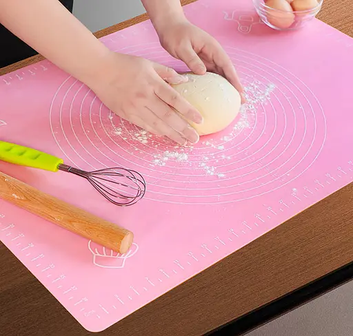 Силиконовый кондитерский коврик для раскатки теста 45х64 см, A-plus Оранжевый 86882 - фото 7
