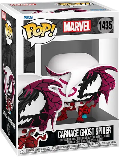 Фигурка Funko Pop Марвел Карнаж Гвен Стейси Marvel Carnage Ghost Spider 10 см FP M CCS 1435 - фото 2