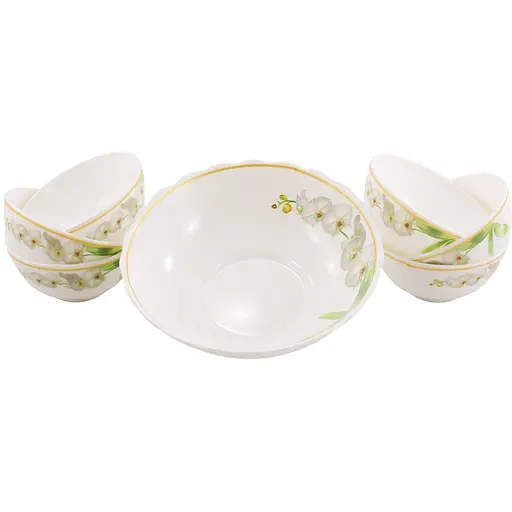Набор салатников Lumines белая орхидея 7 шт. (000033372) - фото 1