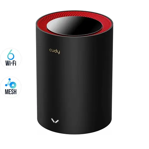 Маршрутизатор WiFi Mesh-система WiFi 6 2.5G Cudy M3000 Black (1-Pack) двухдиапазонный AX3000 (73-00519)
