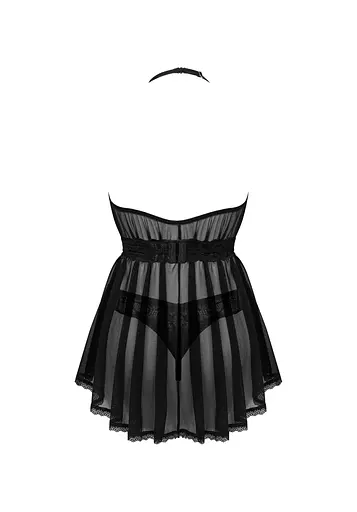 Комплект білизни Obsessive Serafia XL/2XL чорний - фото 6