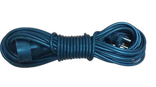 Садовый удлинитель 10м НГ BLACK гнездо с защитой (папа+мама) ПВС (2х1,5) 16А, 3кВт, медь Lumano - фото 1