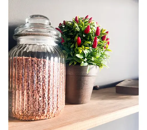 Банка емкость стеклянная с крышкой для хранения сыпучих продуктов 1150 мл, S&T Прозрачный 87085 - фото 5