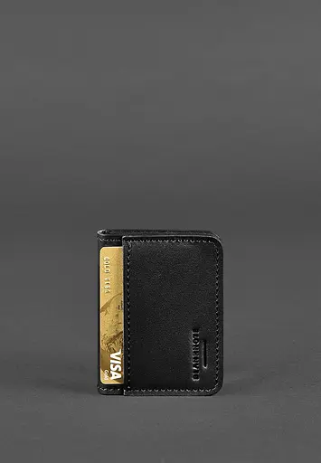 Кожаная обложка для ID-паспорта и водительского заседания 4.1 черная с гербом - фото 5