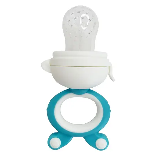 Ниблер для малышей "Зайка с поршнем" MGZ-0004(Blue) с крышкой - фото 2