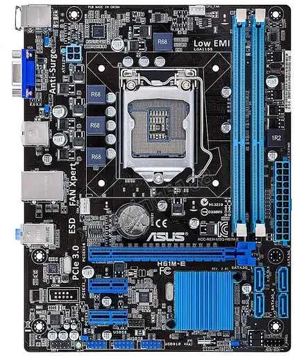 Материнская плата ASUS H61M-E (H61M-E) (Socket 1155, Intel H61, Micro-ATX) Б/у - фото 1
