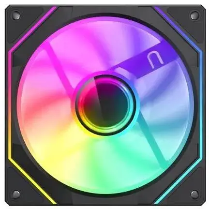 Вентилятор 120 мм GameMax FN12A-S8I-R чорний 120х120х25 мм ARGB підсвічування 800-1600 об/хв до 31.21 дБ 4-pin (PWM, 50 см) - фото 1