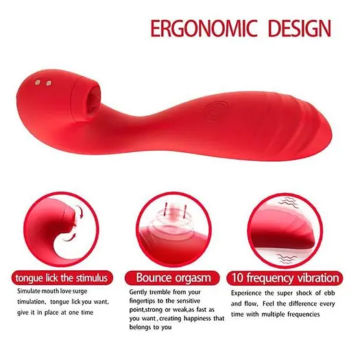 Вибратор точки G и клитора Swan 3-в-1 с 30 режимами вибрации 21 см фуксия - фото 4