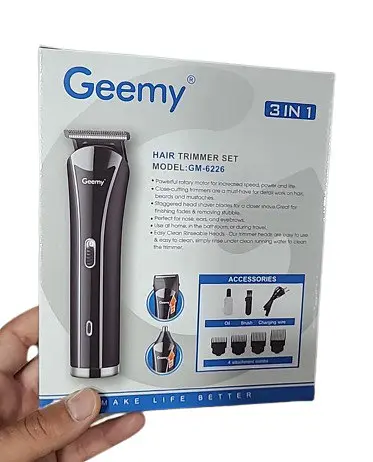 Універсальний аккумуляторний триммер бритва 3 в 1 Geemy GM-6226 машинка для стрижки - фото 6