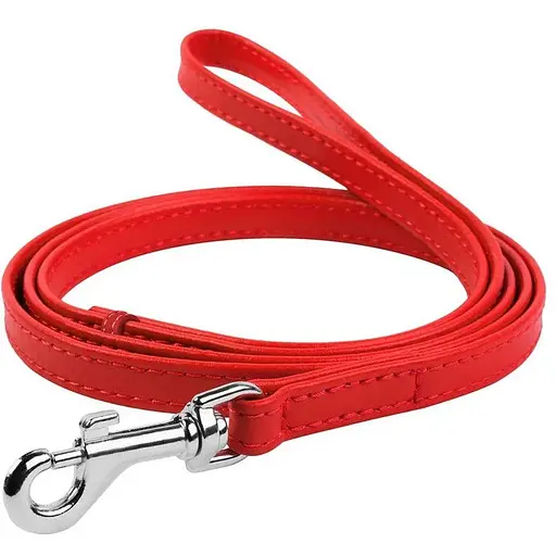 Повідець для собак Waudog Glamour шкіряний, червоний