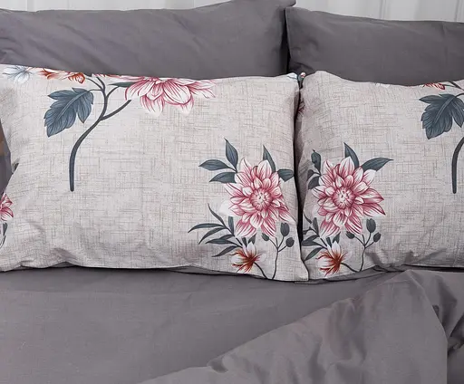 Набор наволочек Moon&Star Бязь Gold Люкс Flowers Gray 50х70 см 2 шт - фото 2