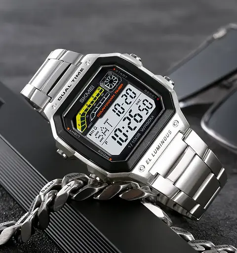 Годинник чоловічий наручний металевий Skmei 2307 (Сріблястий) - фото 4