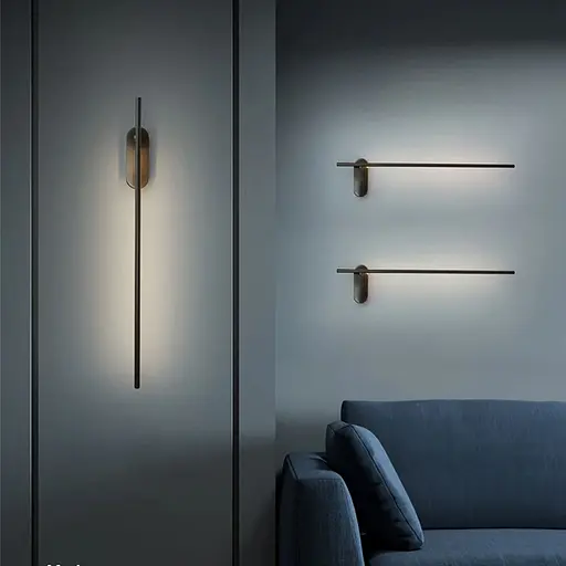 Современное линейное бра в черном корпусе 60 см Line F Арт. WB26/600 BK - фото 1