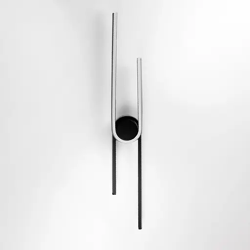 Настінний LED світильник білий з чорним Line F WM 30-800 BK - фото 1