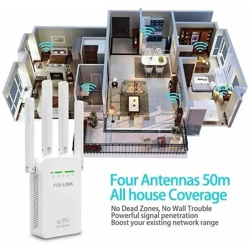 Усилитель Wi-Fi сигнала для дома и дачи репитер 300 Мбит/с - фото 6
