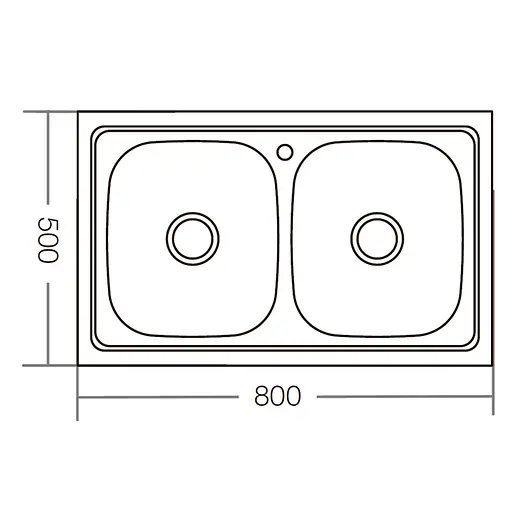 Кухонная мойка Zerix Z8050D-08-180E satin ZM0569, Нержавеющая сталь - фото 2