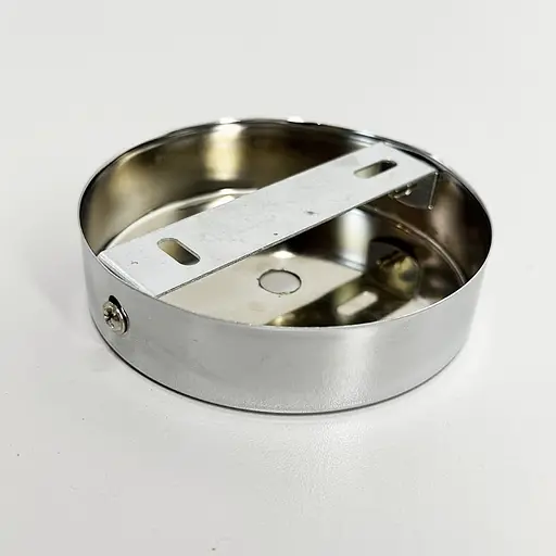 Одинарное круглое потолочное основание в хроме 10х2,5 см | Line F | Арт. BASE 1 CH - фото 2