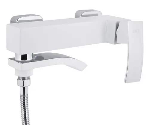Смеситель для ванной Qtap Swan Cascada, Chrome/White (k35) с душевым гарнитуром QTSWA260CRW45569 - фото 4