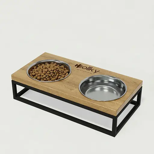 Hollky Base S — миски на підставці для маленьких собак та котів (2 × 0,45 л)