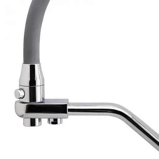 Змішувач для кухні на дві води Frap F4374 сірий/хром - фото 2