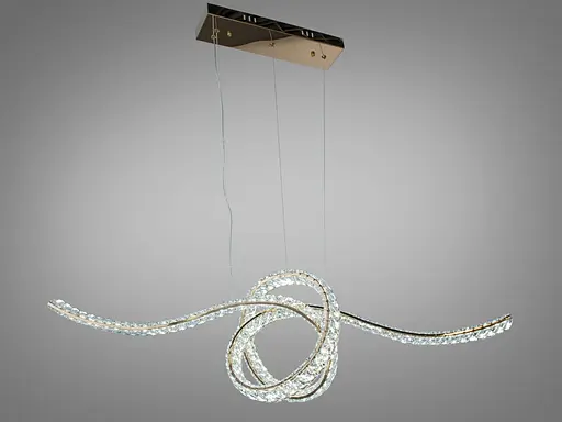 Підвісна люстра LED Diasha золото 85 Вт пульт 15м² - фото 3