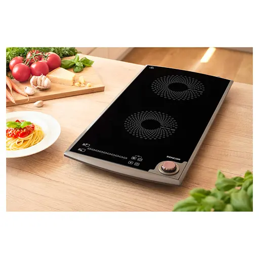 Плитка настільна Sencor індукційна, комф. - 2, 1.3+1.8кВт, кер - сенсор-мех., чорний - фото 8