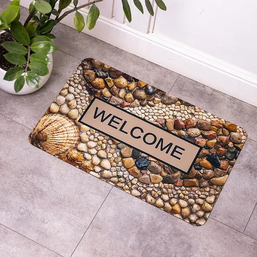 Придверний килимок 3d килимок з діатоміту Welcom 38×58 (см) килимок для коридору при вході перед дверима килимок вхідний Yiwu HP-42-39 - фото 2
