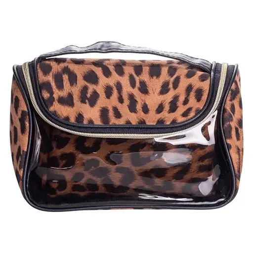 Набір косметичок Yiwu HP-16-2K 22х13х16 см / 18х9х10 см велюрові 2 шт. коричневі - фото 4