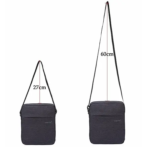 Міська сумка через плече Tigernu T-L5102 2л для планшета до 9.6'' Black Gray (17187) - фото 4