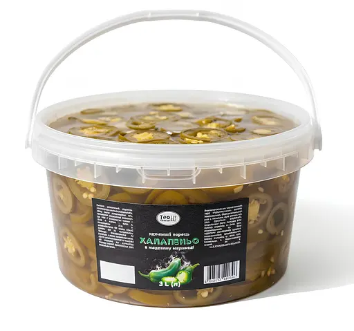 Перець Халапеньо копчений в медовому маринаді 3л. - фото 1