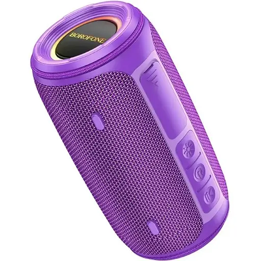 Портативна bluetooth колонка Borofone BR38 TWS з LED підсвічуванням фіолетовий - фото 1