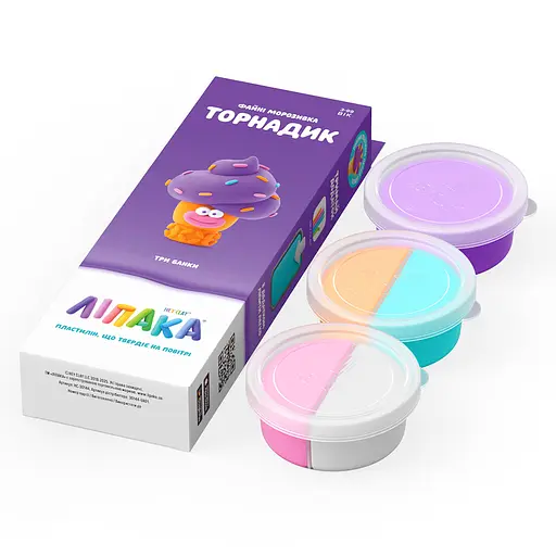 Набір пластиліну що самостійно твердіє Ліпака Файні Морозивка Торнадик (30144-UA01) - фото 2