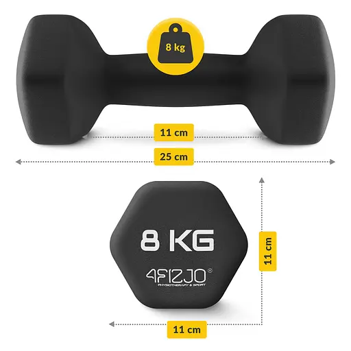 Гантели виниловые 4FIZJO Classic 2 x 8 кг (P-5905973403214) - фото 7