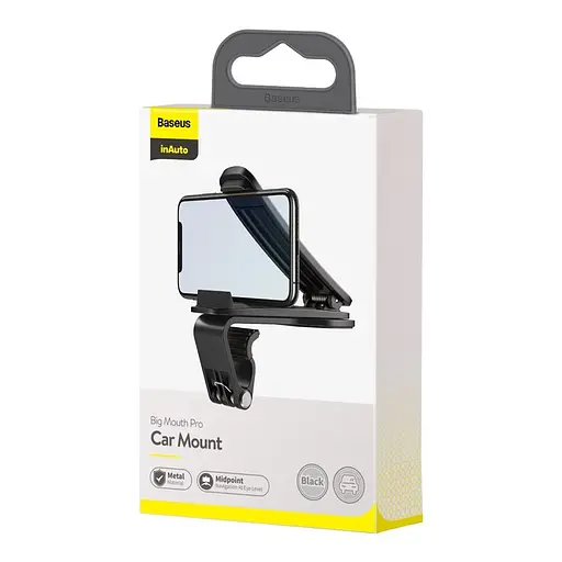 Автотримач для телефона Baseus Big Mouth Pro Car Mount（Applicable to centre console）Black - фото 2
